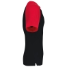 T-shirt bicolore manches raglan Noir/Rouge Kariban – vue 3