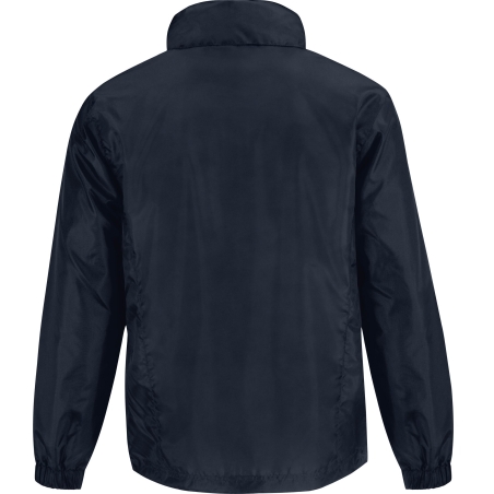 Coupe-vent doublé tricot Marine B&C ID.601 – Veste de travail zippée – vue 2