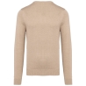 Pull col V homme Beige Heather Kariban – Corporate – vue 2