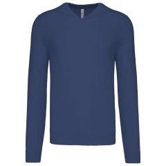 Pull col V homme Bleu Deep Blue Kariban – 290 g/m²