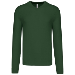 Pull col V homme vert Forest Green Kariban – 290 g/m²