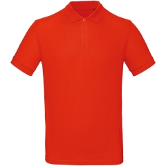 Polo bio homme Rouge Fire Red B&C – Gamme Inspire