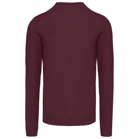 Pull col V Bordeaux homme Kariban – Gamme Corporate – vue 2