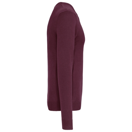 Pull col V Bordeaux homme Kariban – Gamme Corporate – vue 3