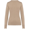 Pull col V femme Beige Heather – Kariban – vue 2