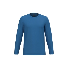 T-shirt col rond manches longues homme Bleu Kariban