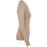 Pull col V femme Beige Heather – Kariban – vue 3