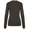 Pull col V femme gris chiné coupe cintrée – Kariban – vue 2