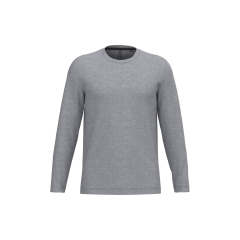 T-shirt col rond manches longues homme Gris Kariban