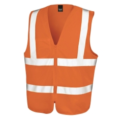 Gilet haute visibilité zippé Orange Fluorescent Result