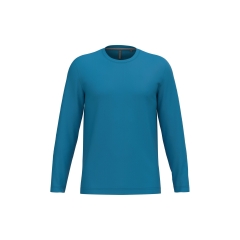 T-shirt col rond manches longues homme Bleu Kariban