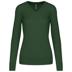 Pull col V femme Forest Green 290 g/m² Kariban