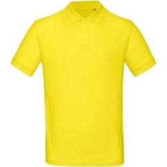 Polo bio homme B&C Jaune Solar Yellow – Gamme Inspire
