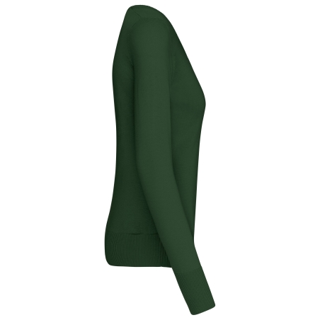 Pull col V femme Forest Green 290 g/m² Kariban – vue 3