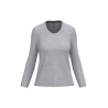 T-shirt col V manches longues femme Gris Kariban