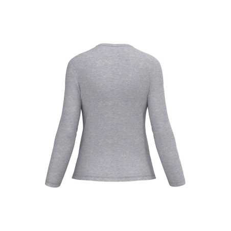 T-shirt col V manches longues femme Gris Kariban – vue 2