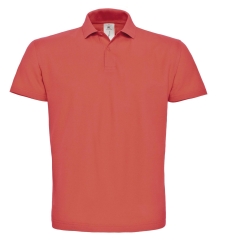 Polo homme corail B&C ID.001 – coton 180 g/m²