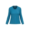 T-shirt col V manches longues femme Bleu Kariban