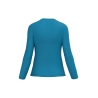 T-shirt col V manches longues femme Bleu Kariban – vue 2