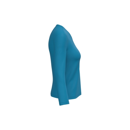 T-shirt col V manches longues femme Bleu Kariban – vue 3