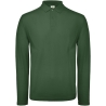 Polo homme manches longues B&C ID.001 Vert Bottle Green
