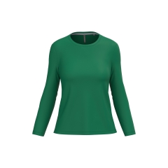T-shirt col rond manches longues femme Vert Kelly Green Kariban