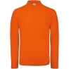 Polo homme manches longues B&C ID.001 Orange