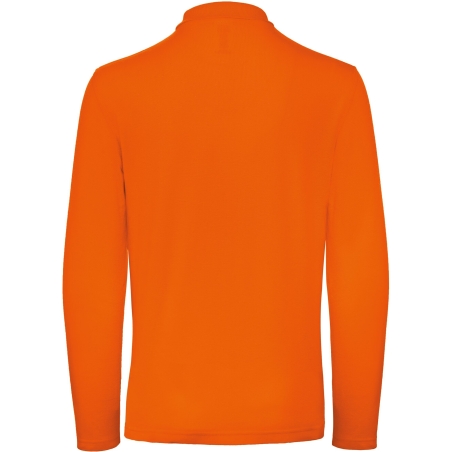 Polo homme manches longues B&C ID.001 Orange – vue 2