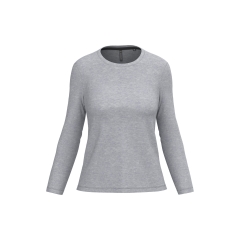 T-shirt col rond manches longues femme Gris Kariban