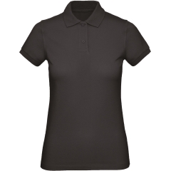 Polo Bio Femme Noir B&C – Coupe Slim 170 g/m²