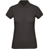 Polo Bio Femme Noir B&C – Coupe Slim 170 g/m²