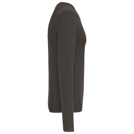 Pull col rond gris anthracite personnalisable – Kariban – vue 3