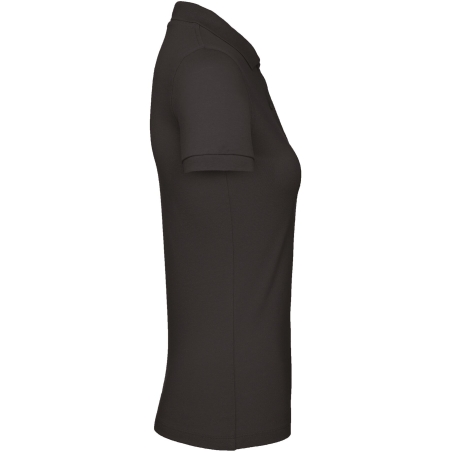 Polo Bio Femme Noir B&C – Coupe Slim 170 g/m² – vue 3