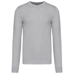 Pull col rond Gris Melange Kariban – 290 g/m²