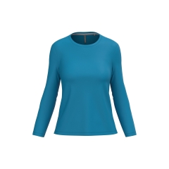T-shirt col rond manches longues femme Bleu Kariban