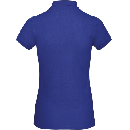 Polo bio femme coupe slim Cobalt Blue B&C – 170 g/m² – vue 2