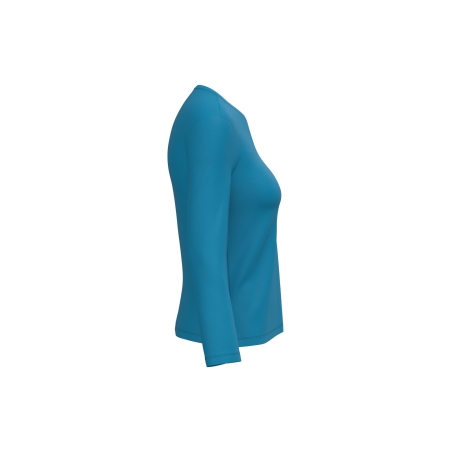 T-shirt col rond manches longues femme Bleu Kariban – vue 3