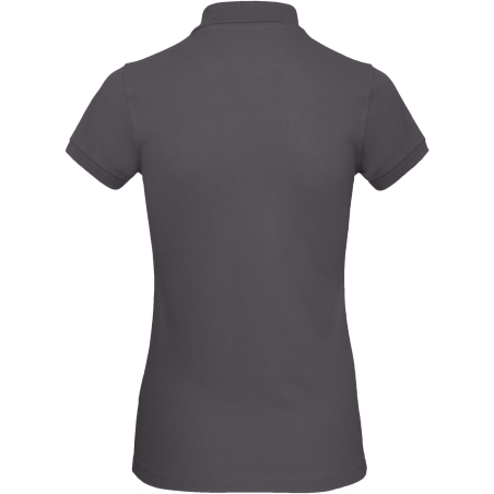 Polo bio femme coupe slim gris B&C – Inspire – vue 2