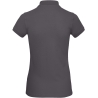 Polo bio femme coupe slim gris B&C – Inspire – vue 2