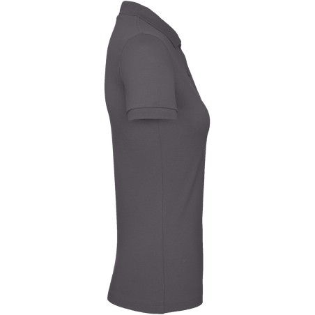 Polo bio femme coupe slim gris B&C – Inspire – vue 3