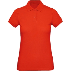 Polo bio femme Rouge Fire Red B&C – Coton Biologique Slim
