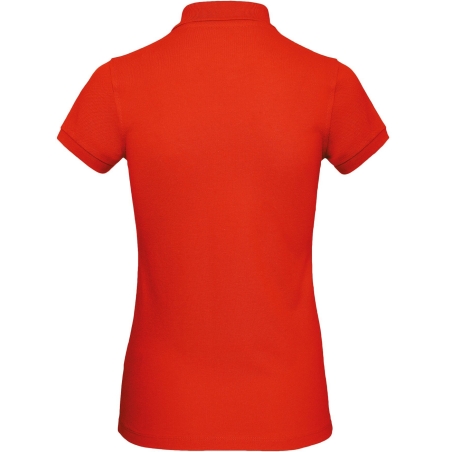 Polo bio femme Rouge Fire Red B&C – Coton Biologique Slim – vue 2