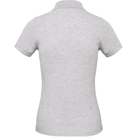 Polo Bio Femme Coupe Slim Gris Chiné B&C Inspire – vue 2