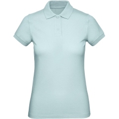 Polo bio femme coupe slim Bleu Millennial Mint B&C