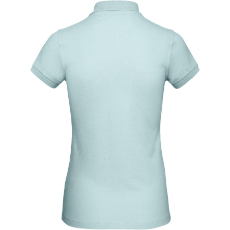 Polo bio femme coupe slim Bleu Millennial Mint B&C – vue 2