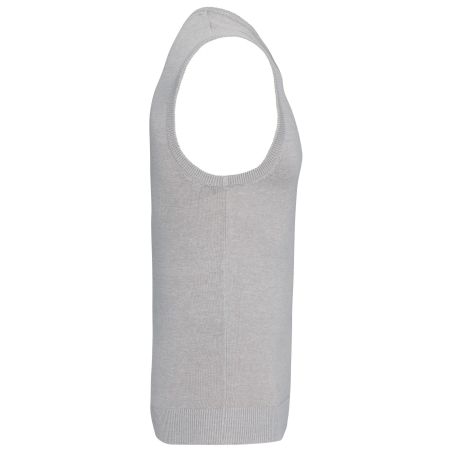 Pull col V sans manches Gris Chiné Kariban – Gilet Professionnel – vue 3