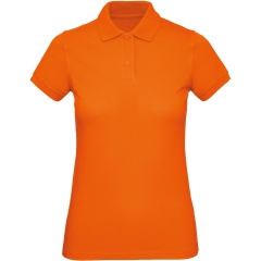 Polo bio femme coupe slim Orange B&C Inspire 170 g/m²