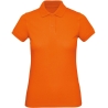 Polo bio femme coupe slim Orange B&C Inspire 170 g/m²