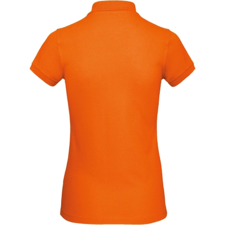Polo bio femme coupe slim Orange B&C Inspire 170 g/m² – vue 2