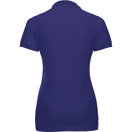 Polo Stretch Femme Bleu Royal Russell – Coupe Slim 210 g/m² – vue 2